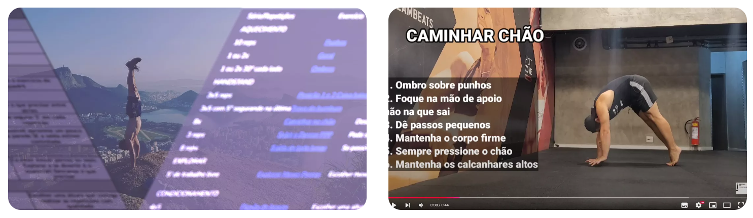 imagem - planilha de treinos